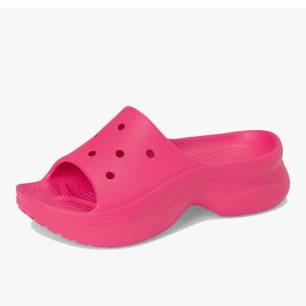 CROCS Women's Bae Slide Platform Pink Mules Slides Sandals